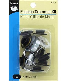 دريتز طقم حلقات معدنية عصرية من Dritz 740-1-T مع أدوات، أسود 1/2 بوصة، 8 مجموعات - Image 2